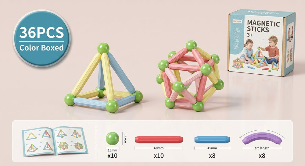 Magnetic Construction Set (36 Pcs)